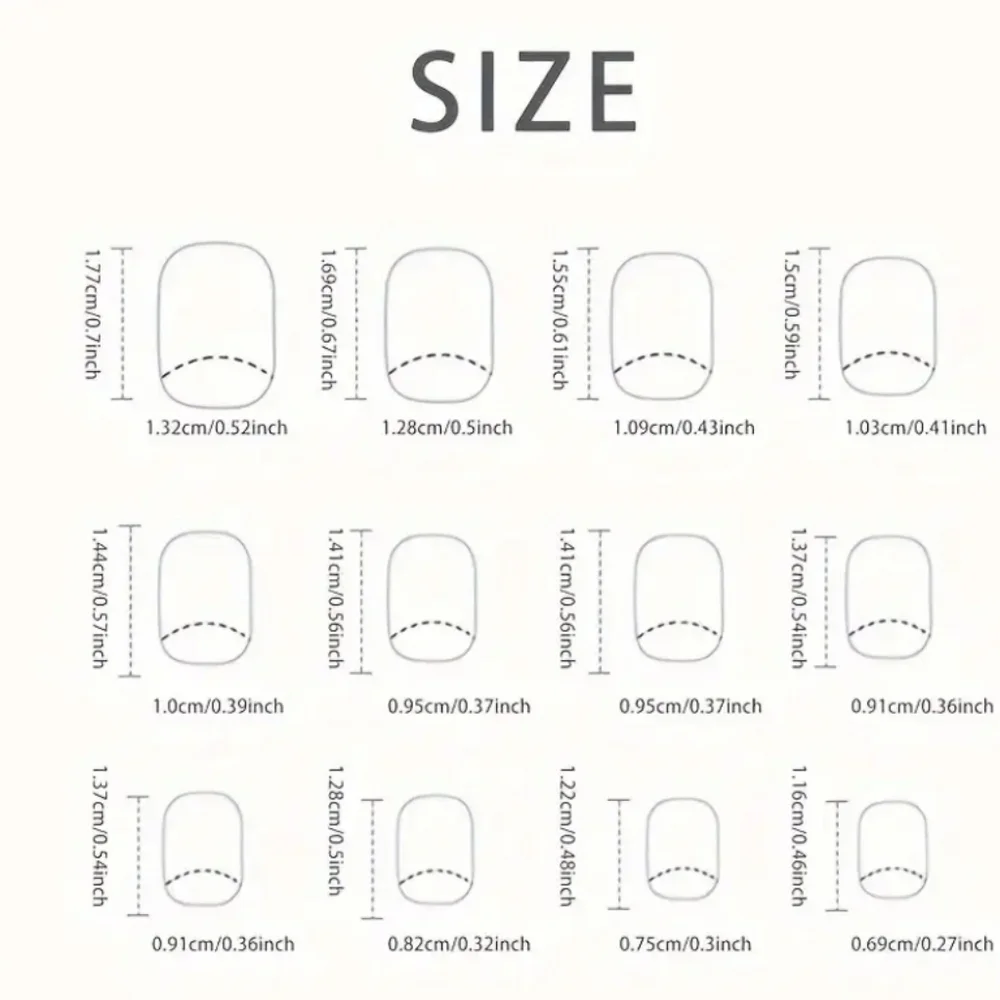 24 Pieces Fake Press On Nails